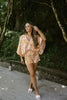Printed flowy Romper - Orange