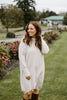 Casual Sweater Dress - Beige