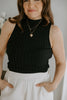 Stretchy Ribbed Tank - Black