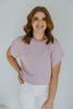 Short Sleeve Knit Sweater - Lilac