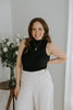 Stretchy Ribbed Tank - Black