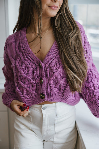 Exposed Seam Sweater - Purple