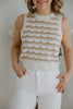 Knit Striped Tank - Taupe/Cream