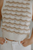 Knit Striped Tank - Taupe/Cream