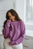 Exposed Seam Sweater - Purple