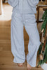 Zip Up Hoodie & Wide Leg Pant - Grey