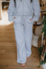 Zip Up Hoodie & Wide Leg Pant - Grey
