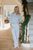Zip Up Hoodie & Wide Leg Pant - Grey