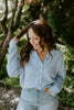 Lightweight Button Up Cardigan - Sky Blue