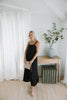 The Easy Breezy Linen Midi - Black