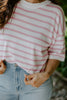 Striped Knit Basic - Pink/Cream
