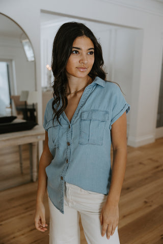 Button Up Vest - Linen - White