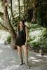 Denim Skort - Black