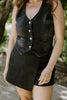 Denim Skort - Black