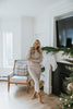 Waffle Sweater and Skirt Set - Stone