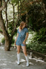 Button Up Denim Romper
