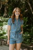 Button Up Denim Romper