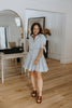 Striped Tie Dress - Blue