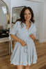 Striped Tie Dress - Blue