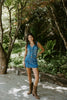 Denim Skirt With Cargo Pocket - Blue