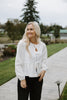 Bow Front Poplin Blouse - White