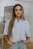 Crop Stripe Shirt - Blue