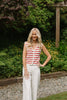 Knit Red & Cream Vest