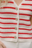 Knit Red & Cream Vest