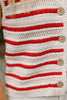 Knit Red & Cream Vest