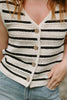 Knit Black & Cream Vest