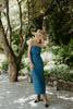 Strapless Midi Denim Dress