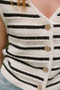 Knit Black & Cream Vest