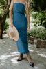 Strapless Midi Denim Dress