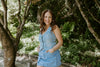 Denim Skirt With Cargo Pocket - Light Blue