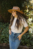 Mock Neck Short Sleeve Sweater - Oatmeal