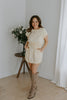 Mixed Material Knit/Poplin Dress - Yellow