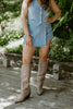 Denim Skort - Light Blue