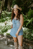 Denim Skort - Light Blue