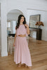 Bubble Top & Midi Skirt Set - Pink