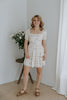 Ruffle Floral Mini Dress - White
