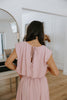 Bubble Top & Midi Skirt Set - Pink