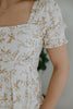 Ruffle Floral Mini Dress - White