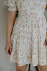Ruffle Floral Mini Dress - White