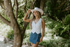 Denim Vest - Stretchy - White