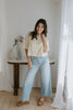 Crop Stripe Shirt - Lemon