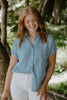 Classic Short Sleeve Denim Button Up - Light Wash
