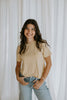 Basic Bamboo Round Neck T-Shirt - Banana
