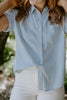 Classic Short Sleeve Denim Button Up - Snow Wash
