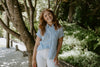 Classic Short Sleeve Denim Button Up - Snow Wash
