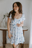 Tie Back Dress - Floral Blue